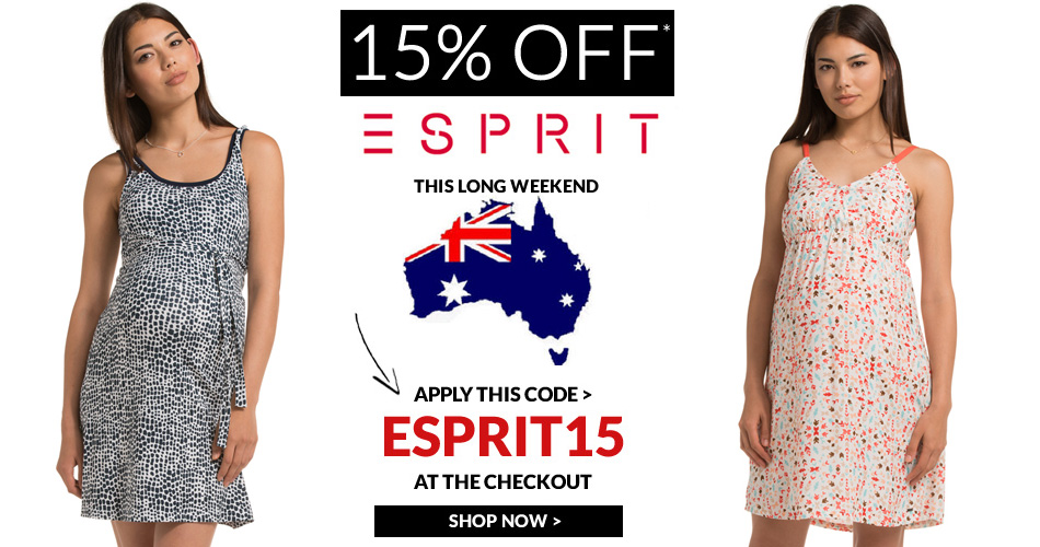 15 off ESPRIT Maternity Australia Day long weekend